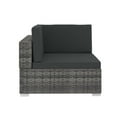 thumbnail image 5 of vidaXL 4 Piece Patio Sofa Set with Cushions Poly Rattan Gray, 5 of 10
