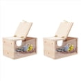 thumbnail image 1 of 2X Caja para Periquitos, Casa para PáJaros Transparente para Jaula, Caja de CríA de Madera para Loros, Periquitos, CacatúAs, Agapornis, 1 of 9