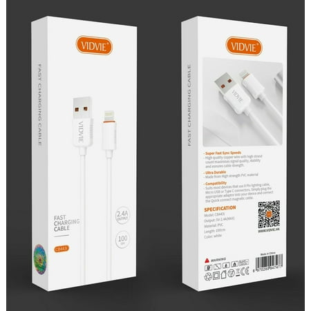VIDVIE Fast Charging Cables IPhone /Type C/Micro USB Cable 7ft Compatible for iPhone, iPad, Huawei, HTC, LG, Samsung Galaxy, Sony Xperia, Android Smartphones