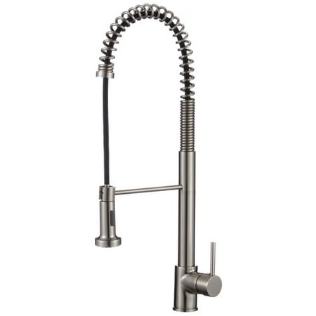 upscale designs by ema single handle kitchen faucet with side spray