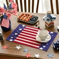 thumbnail image 3 of Sm:)e Striped American Star Flag 4th of July Placemats Set of 4 Patriotic Table Mat 12 x 18 Inch, 3 of 7