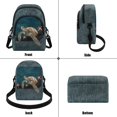 thumbnail image 4 of Xixirimido Gray Sea Turtle Starfish Pattern Small Sling Bag for Women Crossbody Bags with Adjustable Strap Cell Phone Purse Fanny Pack Chest Bag for Travel Hiking, 4 of 7