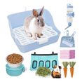 thumbnail image 2 of Entrenador Belug  De Caja Conejos Cobayas Kit De Alimentación Heno  Azul, 2 of 5
