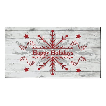 

ThisWear Winter Patio Decor Happy Holidays Country Decor Holiday Party Supplies Snowflake Doormat Multi