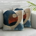 thumbnail image 3 of COMIO Boho Abstract Modern Art Decorative Throw Pillow Cover, Minimalist Geometric Bohemian Sun Moon Decoration, Botanical Plant Square Pillowcase Cushion Case Sofa Couch Home Decor, 3 of 5
