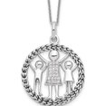 thumbnail image 1 of Sterling Silver Antiqued Knitted Together By Love 18In Necklace Made In China qsx280, 1 of 5
