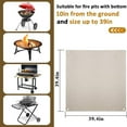 thumbnail image 5 of CHENGSI for Fireproof Mat 39\" x 39\" Heat Resistant Grill Pad for Wood Deck Patio Lawn Outdoor Camping BBQ Protector Fireplace Stove Floor Guard Gold, 5 of 9