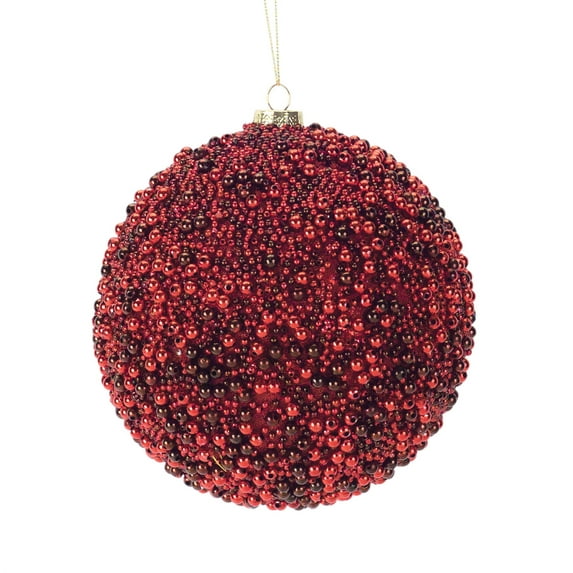 Beaded Ball Ornament (Set of 2) 7"H Glass