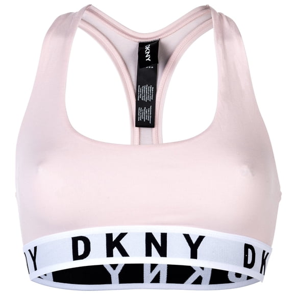 DKNY Bustier pour Femmes - Soutien-Gorge, BH, Dos Nageur, Logo, Couleur Unie Rose m (Moyen)