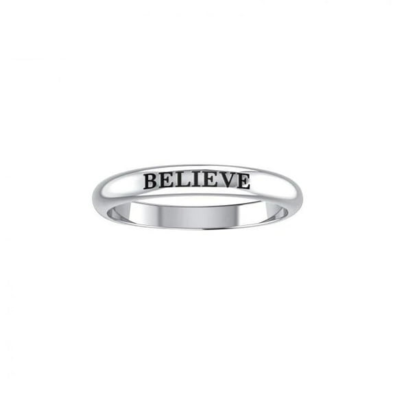 Believe 925 Sterling Silver Ring Fine Jewelry Empowering Inspirational Words