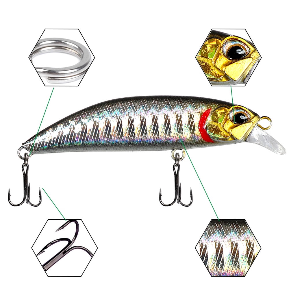 4Pcs Fishing Equipment 8g/6.5g Sinking Minnow Lure Long Casting Durable