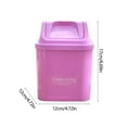 thumbnail image 4 of Small Trash Can with Lid, Mini Trash Can for Bathroom, Office and Bedroom, Small Bathroom Garbage Can with Swing Top, Compact Waste Basket for Desk, Dorm & Home, Purple - Xuniizn, 4 of 7