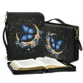 thumbnail image 3 of FOR U DESIGNS Galaxy Moon Bible Case Bag Butterfly Flower Bible Bags for Women Tote Size 2X-Large Aesthetic PU Leather Bible Carrying Cases with Zipper Bible Cover case for Lady and Men, 3 of 7