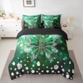 thumbnail image 2 of jejeloiu Chic Butterfly 7 Pieces Bedding Comforter Set,Diamond Moth Full Bedding Set,Green Sliver Fitted Sheet Flat Sheet For Girls Kids,Luxury Bedroom Decor Reversible, 2 of 7