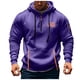 thumbnail image 2 of Sudadera con capucha para hombre, con estampado de bolsillo, media cremallera, cordón ajustable, informal, deportiva, de manga larga, blusa de poliéster, 2 of 5
