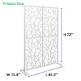thumbnail image 2 of 6ft Tall Metal Privacy Screen, Free Standing Indoor/Outdoor Room Divider for Patio, Balcony & Garden (45"L x 72"H), 2 of 8