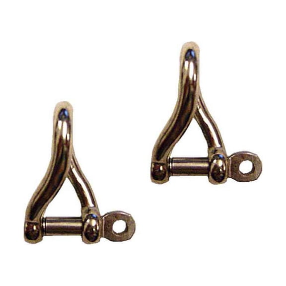 5/16" Screw Pin Twisted Shackle Stainless Steel - 2 Pack