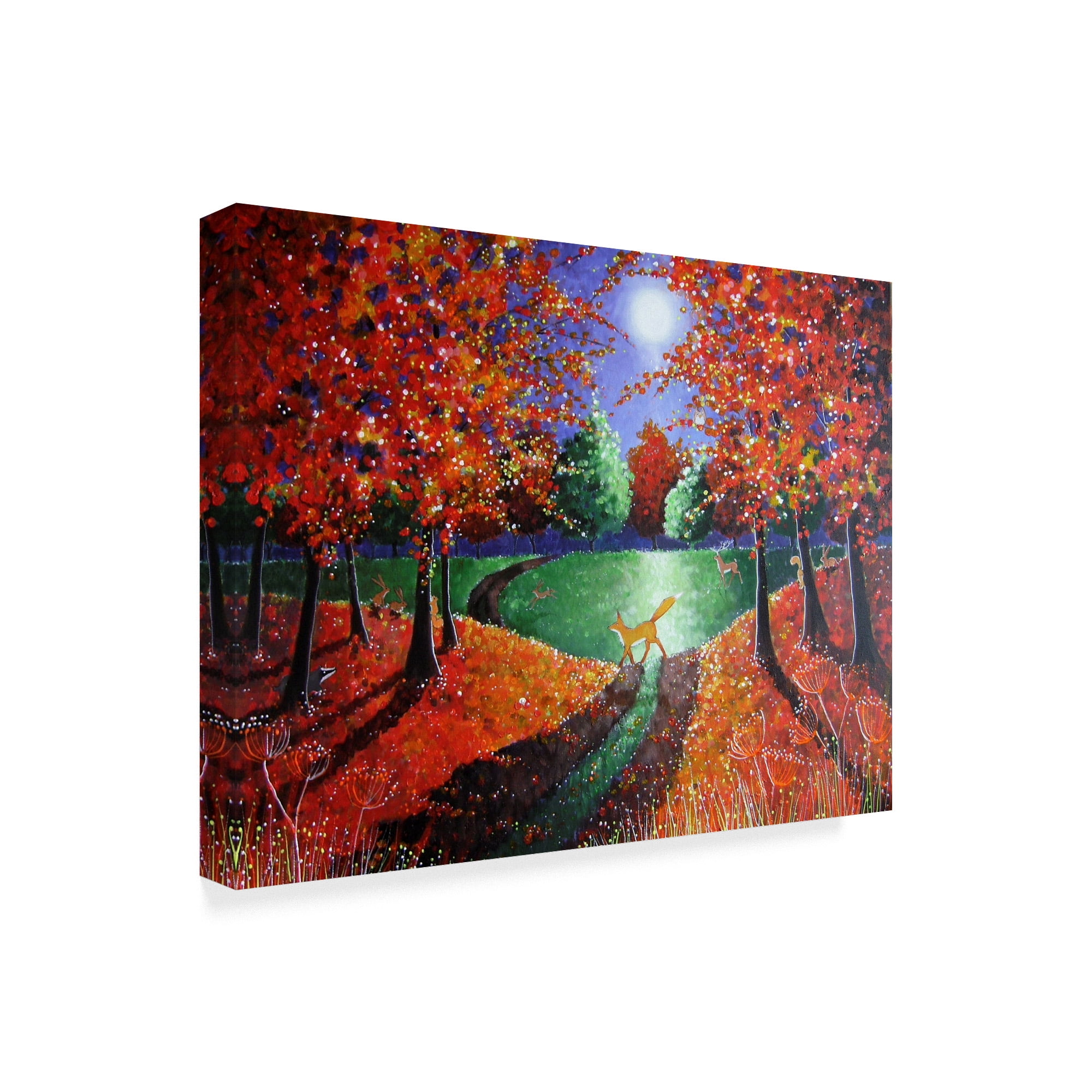 Trademark Fine Art 'Autumn Moonlight' Canvas Art by Angie Livingstone