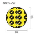 thumbnail image 4 of Vinyl Records Pattern on Yellow Memory Foam Bath Mat 36" Absorbent Rug with Non Slip Base and 4 Bonus Pads, 4 of 6