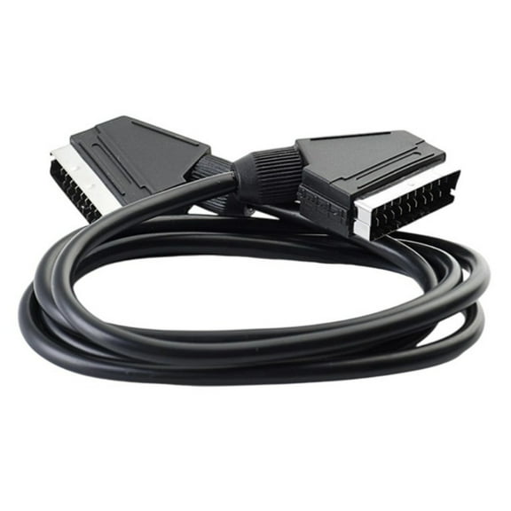 21Pin SCART Male to Male Video Cord Stereo Signal Transfer Video Transmission Adapter for Home Theater Systems