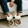 thumbnail image 4 of Psesaysky Womens Slippers Adorable Pug Print Fuzzy Slippers for Women Indoor Fluffy Plush House Shoes for Ladies Bedroom Shoes, Size 9-10, 4 of 7