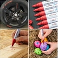 thumbnail image 3 of Red Permanent Paint Markers Pens, 12 Pack Waterproof Oil-Based Paint Pen Set Quick Dry and Permanent, Markers for Rock Painting, Stone, Ceramic, Wood, Fabric, Plastic, Canvas, Glass, Mugs, Tires, 3 of 7