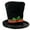 D, variant on Stylish Snowman Accent Top Hat Christmas Party Hat for Gentlemen Festival Holiday Accessory with Decorative Ribbon