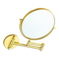 thumbnail image 1 of TISHITA Wall Mounted Makeup Mirror with 1x/3x Magnification, Double Golden, 1 of 8