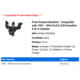 thumbnail image 2 of Front Exhaust Manifold - Compatible with 1987 - 1996 Ford E-250 Econoline 4.9L 6-Cylinder 1988 1989 1990 1991 1992 1993 1994 1995, 2 of 2