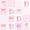 Pink White D, variant on meiyoeat Ribbon Letter Print D 7 Pieces Full Size Bedding Sets For Kids,Pink Patchwork Geometric Plaid Full Size Bed in a Bag,Pink Reversible