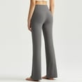 thumbnail image 7 of Womens High Waisted Yoga Pants Stretchy Flared Leggings Soft Pull-On Bell Bottoms Workout Outfits for Women (XL, Gray), 7 of 7