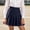 Navy, variant on Girl High Waist Uniform Pleated Skirt Solid Color A Line Short School Skater