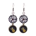 thumbnail image 1 of Pendientes colgantes Steampunk Vintage Suiza Engranaje Fernando, 1 of 8
