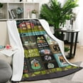 thumbnail image 3 of Happy Camper Flannel Blanket Soft Lightweight Camping Blanket for Travel/Bedroom/Outdoor - Gift for Camper Lover 50x60 Inch, 3 of 6