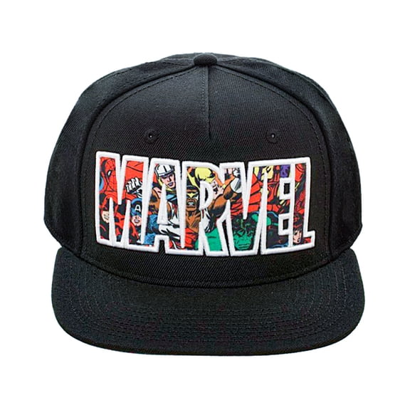 Bioworld Marvel Comic Logo Sublimated Bill Snapback Cap Hat
