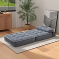 thumbnail image 6 of SDJPOI Folding Sofa Bed with Head & Lumbar Pillow, 3-in-1 Convertible Sofa Bed for Adults, Comfy Corduroy Couch Bed for Apartment,Office, Living Room & Bedroom, 6 of 11
