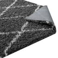 thumbnail image 6 of Modway Toryn 5' x 8' Diamond Lattice Shag Area Rug in Gray and Ivory, 6 of 8
