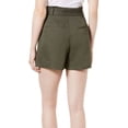 thumbnail image 3 of Women's Paper Bag High Waist Shorts, Olive Green, 6, 3 of 3