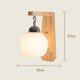 thumbnail image 5 of Nordic Modern Wall Lamp with Milky Glass Shade, E27 Socket, Wall Light Fixture with Wooden Shelf Bracket, Wall Sconces for Living Room, Dining Room, P, 5 of 5