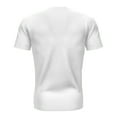 thumbnail image 4 of Rggeeun Men Tee Casual O-Neck Letters Printing Short Sleeve Top Shirt For Outdoor Activities Loose Fit Design For Comfort And Versatility Nice For Summer And Fall,White,S, 4 of 4