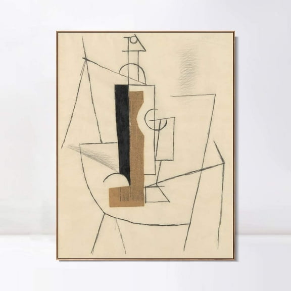 INVIN ART Framed Canvas Giclee Print Series#42 by Pablo Picasso Wall Art Home Decor, 24"x32"