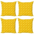 thumbnail image 1 of Ambesonne Yellow Throw Pillow Cover 4 Pack, Lines and Swirling Motifs, 18", Yellow, 1 of 2