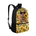 thumbnail image 2 of HUIACONG 17 Inch Capybara Sunflower School Backpack for Girls Boys Large Capacity Lightweight Water Resistant Back to School Backpack for Students Ages 6-18 Elementary Middle High School Daily Use, 2 of 6