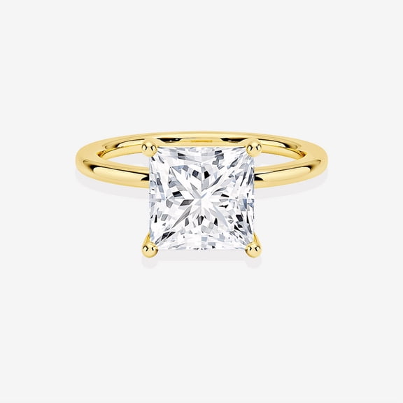 2CT Princess Cut Lab Grown Diamond Engagement Ring Solitaire Fine Jewelry for Her