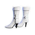 thumbnail image 4 of Zapatos de figura a escala 1/6, zapatos de tacón alto, zapatos de muñeca para niña a la moda, botas de PU hechas a mano, zapatos de 3,5 cm de longitud Blanco CUTICAT botas de muñeca, 4 of 8