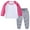 Hot Pink, variant on Toddler Kids Boys Girls Fashion Cute Solid Color Soft Long Sleeve Top Pants Sweatpants Suit