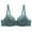 Blue, variant on QNANSPI Women's Plus Size Bras,Everyday Bras,Low Back Solid Color Underwire Bra Push Up Support Comfortable Lightly Lined Demi Bra