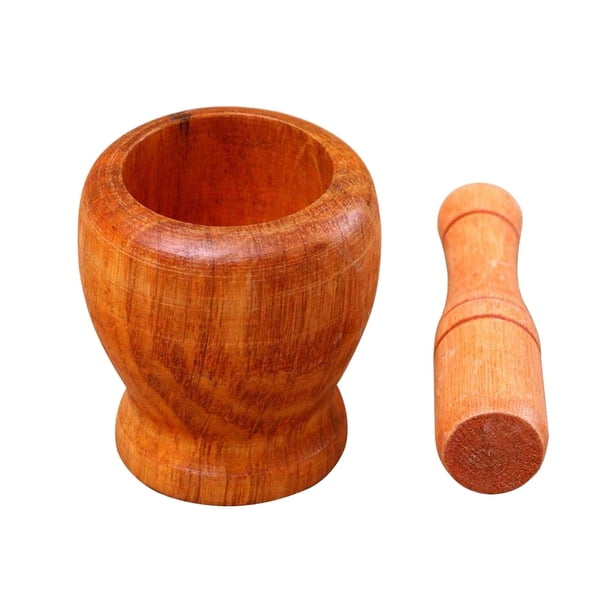Juego De Mortero Y Maja De Madera, Trituradora De Pimienta De Especias De Madera, Molinillo De Hierbas, Tazón Para Mezclar Ajo, Herramienta De Cocina Cateissary HA029314-00
