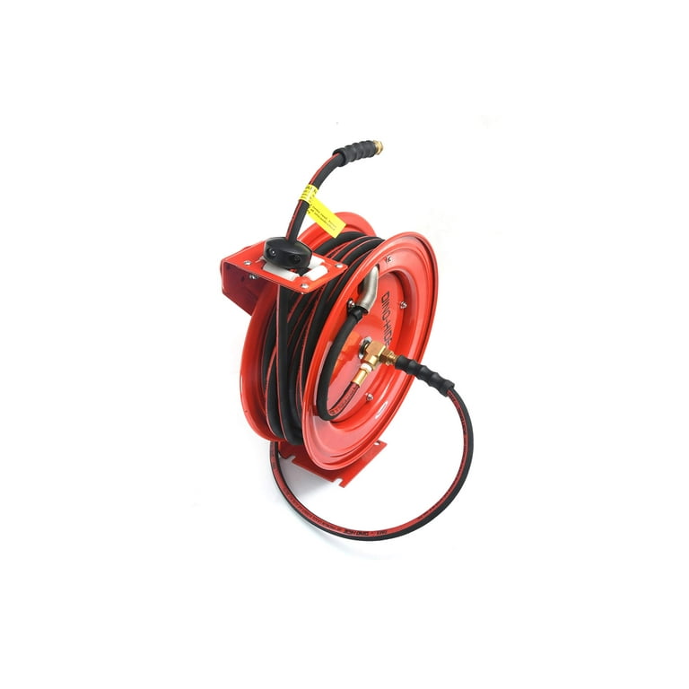 SuperHandy Water Hose Reel Mountable & Retractable - 1/2 x 50' Ft, 3/4  Female Threaded Connection 