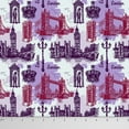 thumbnail image 1 of Soimoi London Theme Architectural Print 115 GSM 58 Inches Wide Viscose Rayon Fabric By The Yard - Light Purple, 1 of 1